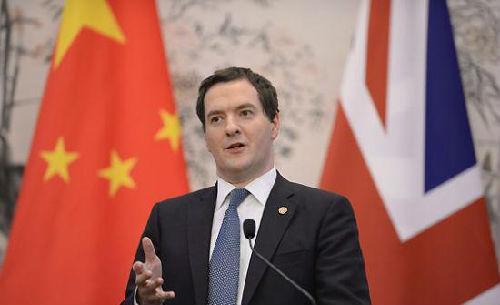 英国财相访华力挺中国经济 排场相当于首相出访